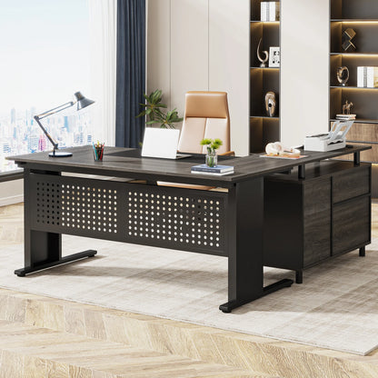 Modern 63" Executive Versatile L-shaped Desk