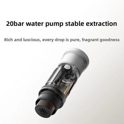 Portable Espresso Machine, 20 Bar Rechargeable Travel Coffee Maker for Capsules & Ground Coffee, portable espresso maker with 20-bar pressure