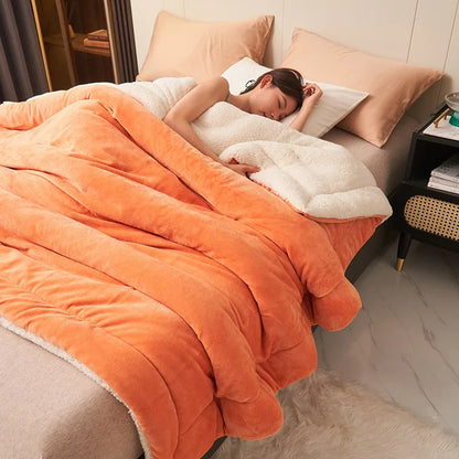 Double Size Warm, Comforable & Plush Thick Throw Blanket
