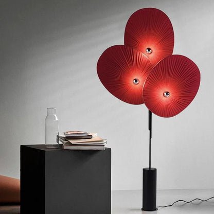 Close-up of the Elegant Modern Triple Floral Floor Lamp showcasing its unique multi-layered shade design.