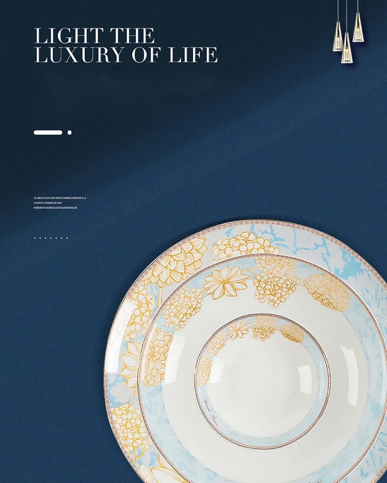 Elegant 16-Piece Blue And White Ceramic Dinnerware Set perfect for casual meals or elegant gatherings.