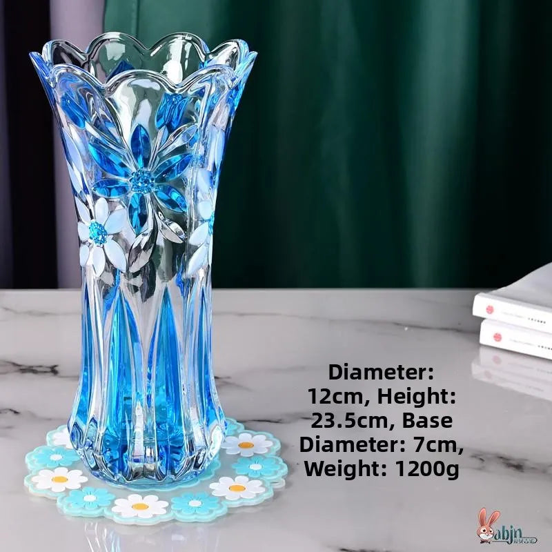 Minimalist Style Multi-Color Glass Flower Vase