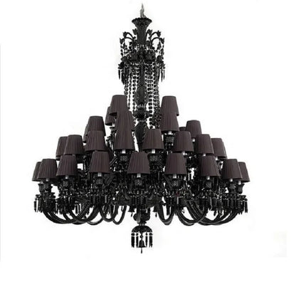 Luxurious Black Crystal Chandelier Lighting