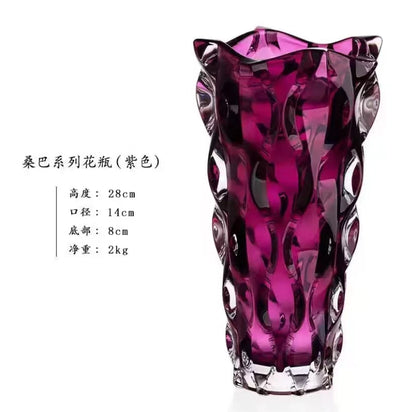 Luxury Crystal Glass Footed Tabletop/Countertop Vase