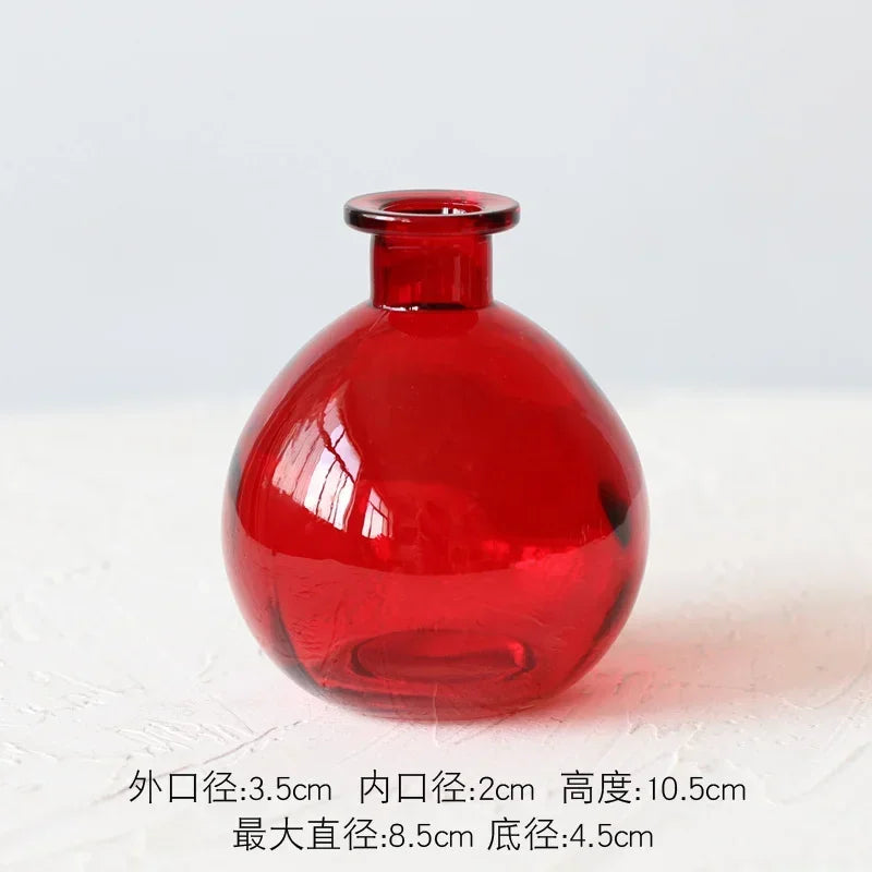 Modern Decorative Small Fresh Flower Glass Tabletop Vases