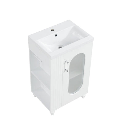 Modern 20" Freestanding Bathroom Vanity w/Drop-in Sink