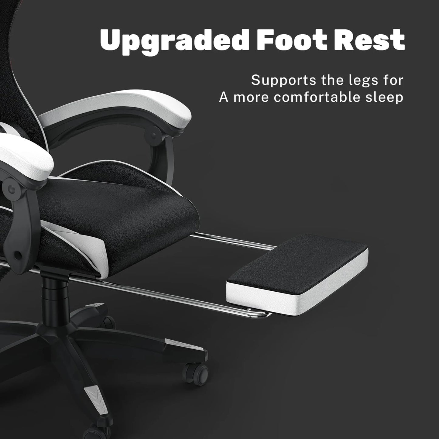 Ergonomic Design Tall Gaming Chair w/Footrest