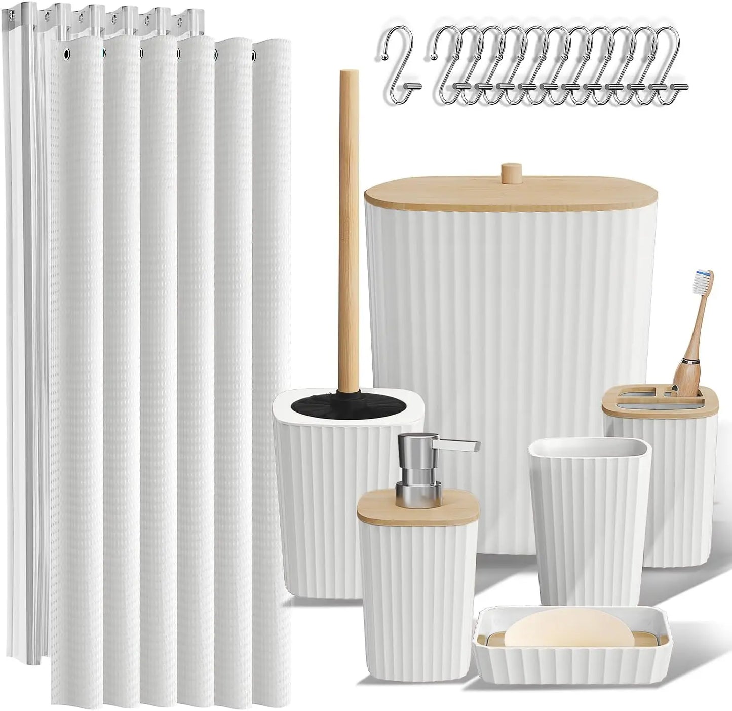 22 Piece Bathroom Accessories Set in 8 Colors