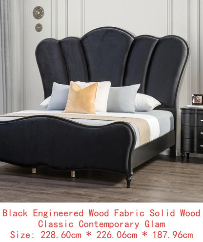 Lovely 3-Piece Queen Size Light Grey Bedroom Set w/2 Nightstands