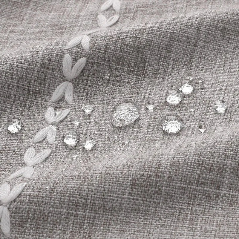 Boho Farmhouse Cotton Linen Shower Curtain
