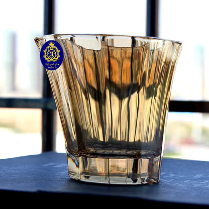 European Style Grotesque Golden Crystal Whisky Glasses