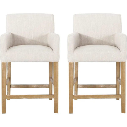 Contemporary Upholstered Counter Stools ~ Set of 2
