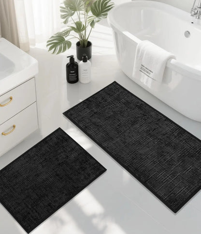Lightweight & Ultra Thin Absorbent Bathroom Mats~5 Piece Set