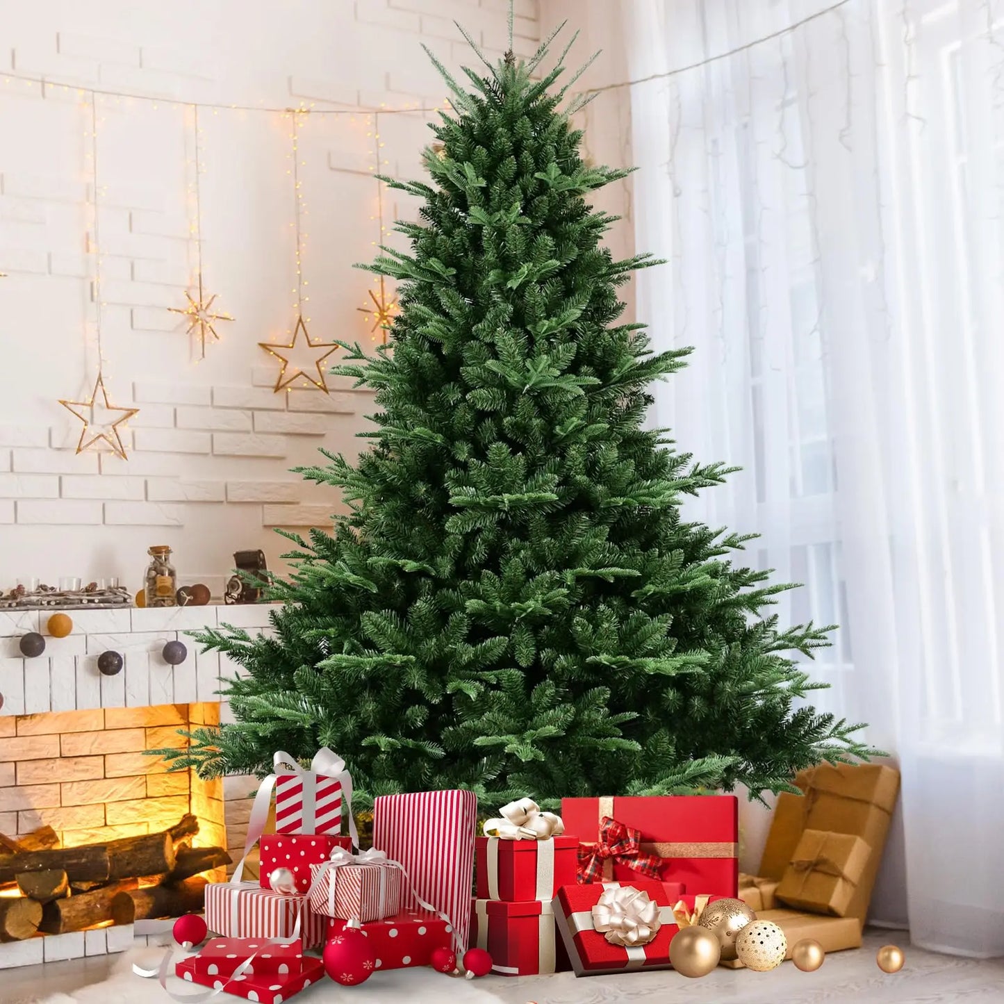 Pre-Lit Lifelike 7.5' Fir Christmas Tree
