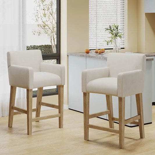 Contemporary Upholstered Counter Stools ~ Set of 2