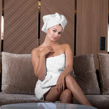 Luxurious Soft Plush Quick Dry Cotton Bath Towel Set