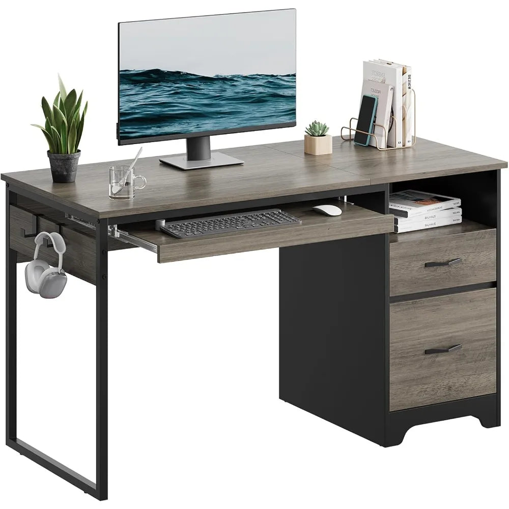 48” Office/Computer Desk w/Open Storage Compartment