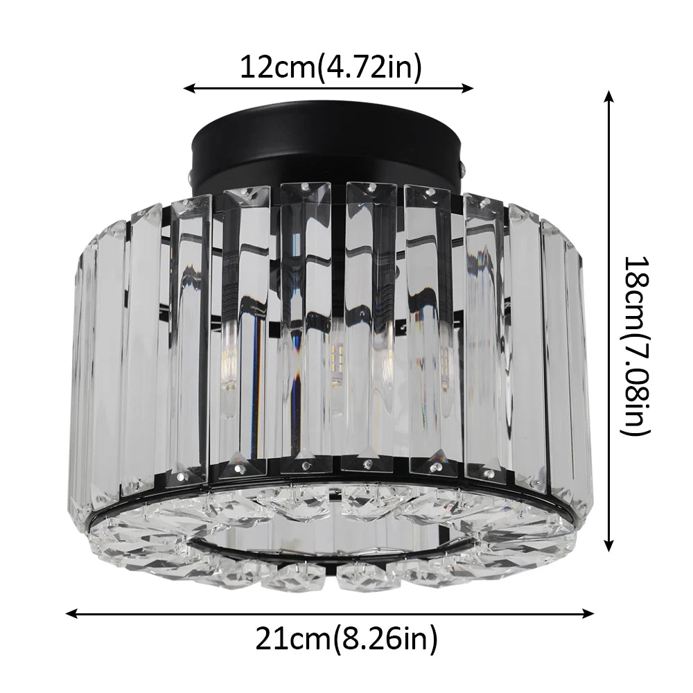 Modern LED crystal pendant light with a sleek design, ideal for stylish home upgrades.