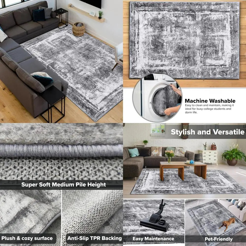 Versatile Bohemian Faux Cashmere Area Rug w/Vibrant Pattern(10' x 12')