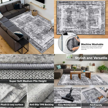 Versatile Bohemian Faux Cashmere Area Rug w/Vibrant Pattern(10' x 12')