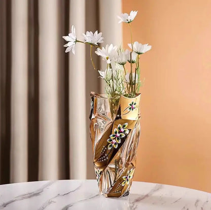 Upscale Thickened Crystal Glass Flower Vase