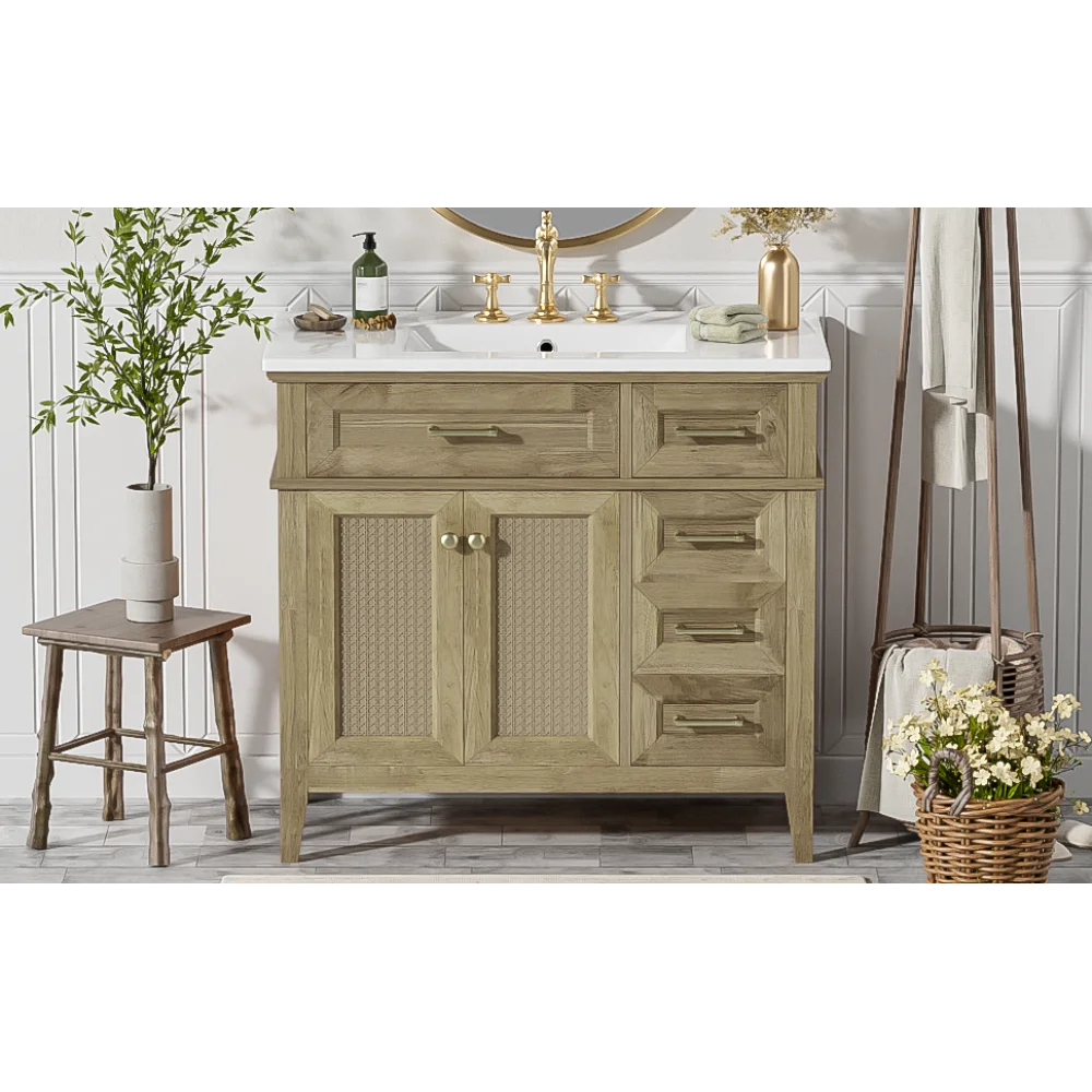 Classic & Elegant 36" Bathroom Vanity with Ceramic Sink