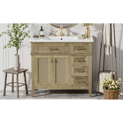 Classic & Elegant 36" Bathroom Vanity with Ceramic Sink