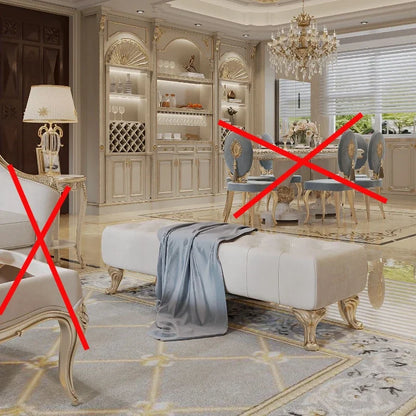 Elegant French Style Solid Wood Living Room Furniture with a modern twist, offering both glamour and functionality.