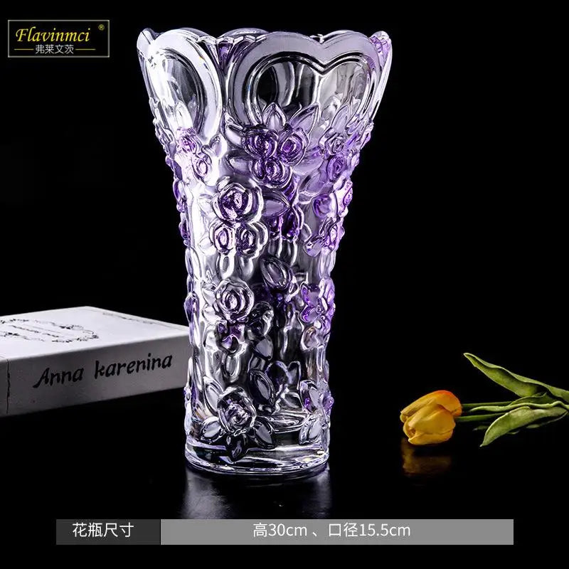 Modern/European Style Decorative Crystal Glass Flower Vase 