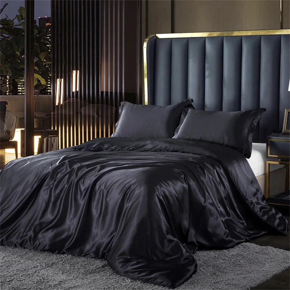 Modern Solid Color Luxury Duvet Bedding Set 