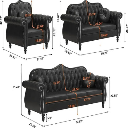 Modern Morocco 2-Piece Upholstered Sofa Set