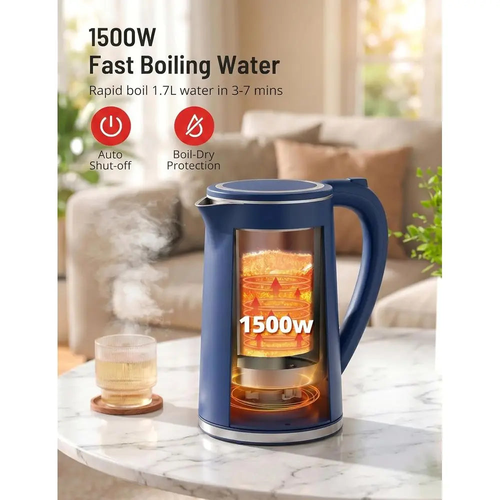 1.7L Temperature Control Electric Kettle with 6 Presets, LED Display & 4-Hour Keep Warm, temperature control electric kettle pouring hot water