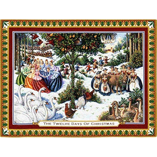 Festive Woven Tapestry Wall Hanging Art