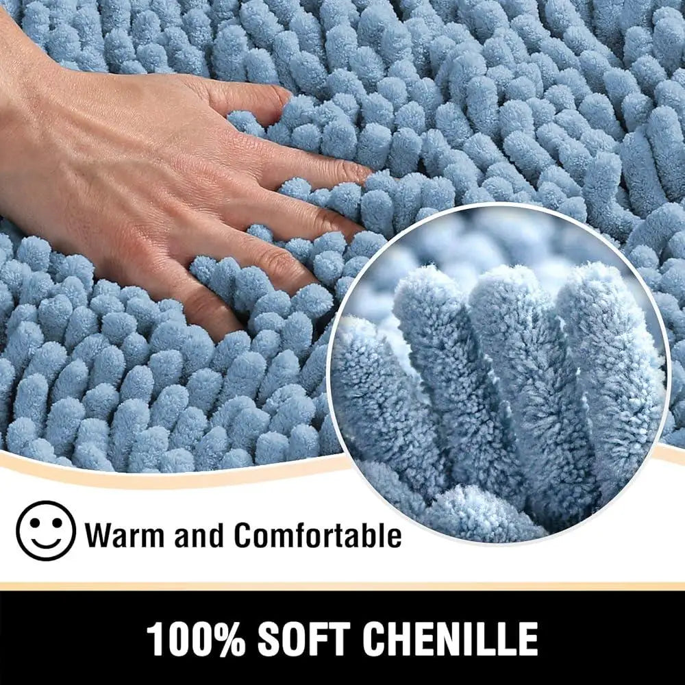 Luxury Chenille Shag Bath Mats