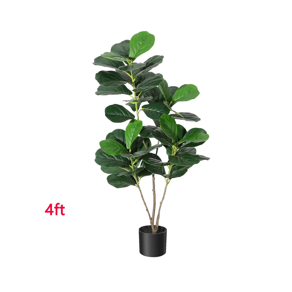 Tall Ecofriendly Faux Fiddle Leaf Fig Tree