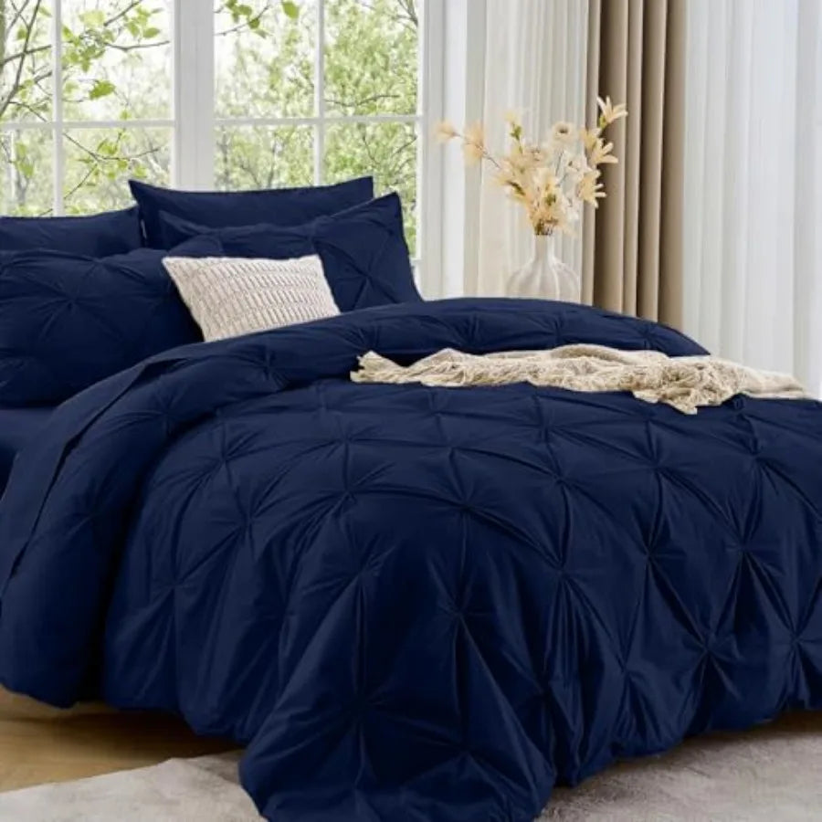 Reinvent your bedroom into a luxurious retreat with the elegant Queen comforter set, perfect for adding a touch of sophistication.