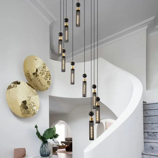 Modern Industrial 9-Light Pendant Lamp