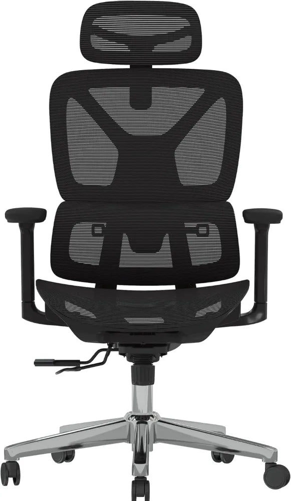 FlexiSpot ErgoX Premium Ergonomic Office Chair in black, highlighting its sleek design and high-back mesh for modern workspace aesthetics.