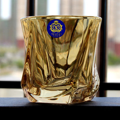 European Style Grotesque Golden Crystal Whisky Glasses