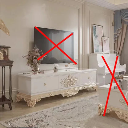 Elegant French Style Solid Wood Living Room Furniture in a chic setup, demonstrating its stylish appeal.