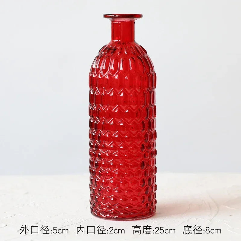 Modern Decorative Small Fresh Flower Glass Tabletop Vases