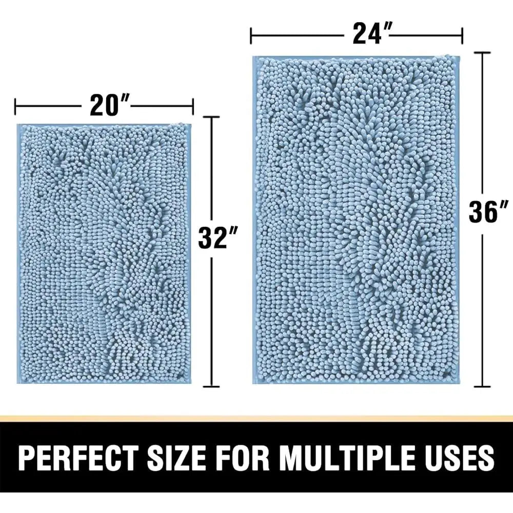 Luxury Chenille Shag Bath Mats