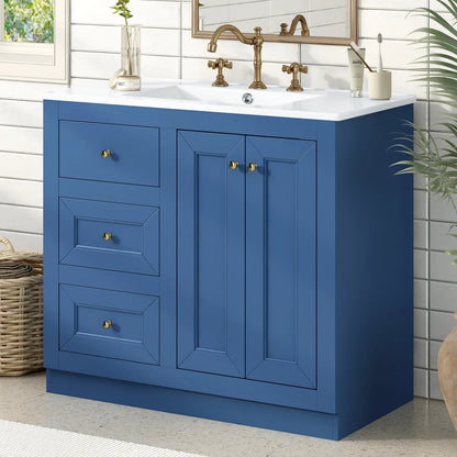 36" Bathroom Vanity with Ceramic Sink