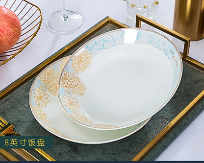 Elegant 16-Piece Blue And White Ceramic Dinnerware Set ready to impress friends and family.