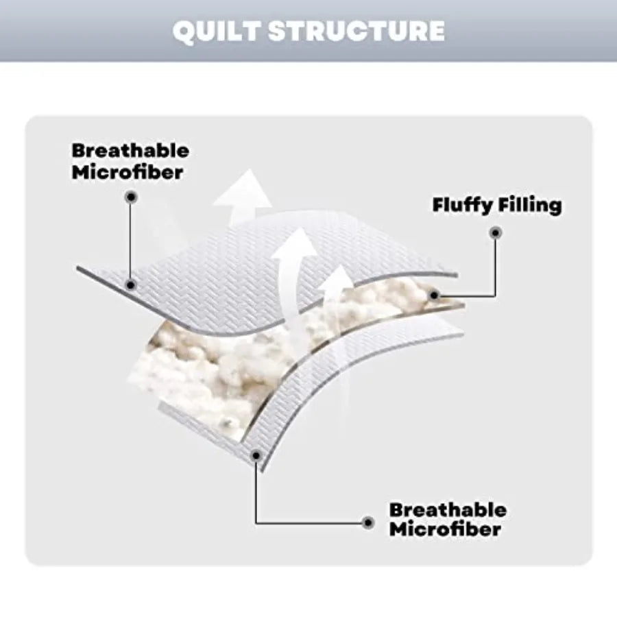 Elegant White 3-Piece Queen Size Quilt Set 