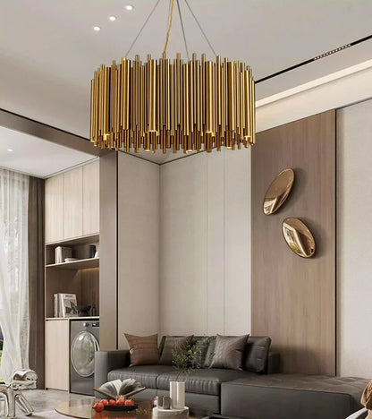Modern Simple Gold Pendant LED Chandelier
