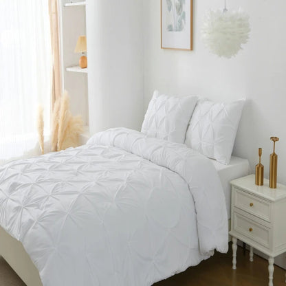 Elegant 3-Piece King Size Comforter Set w/Pinch Pleat Detailing