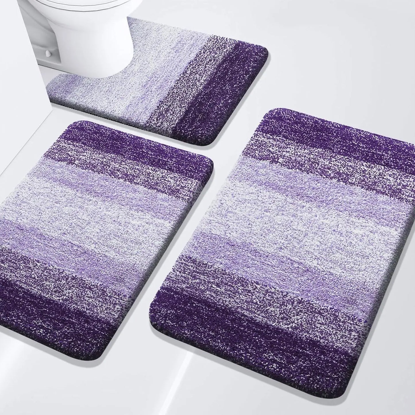 Extra Soft & Absorbent Bathroom Rugs~ 3 Piece Set