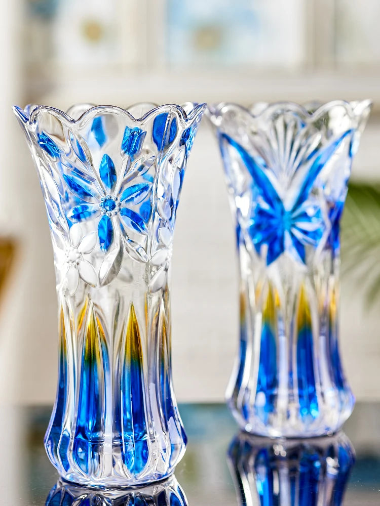 Minimalist Style Multi-Color Glass Flower Vase