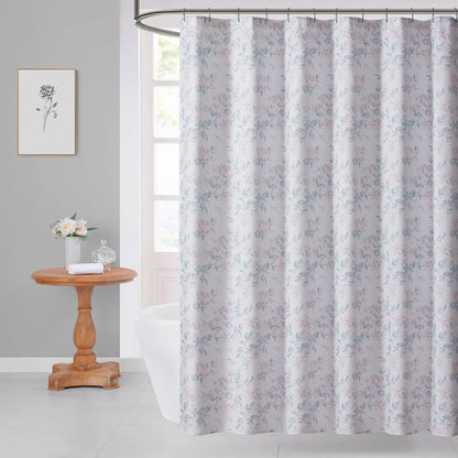 14-Piece Bright White Floral Bathroom Accessory Set